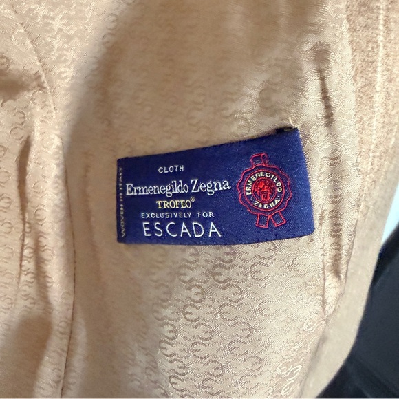Escada Ermenegildo Zegna Beige Pinstripe Blazer - Picture 9 of 13